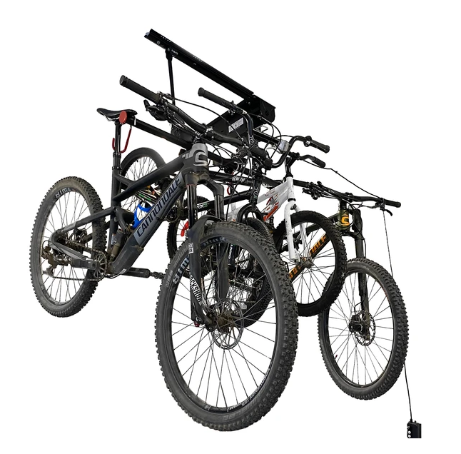 Proslat Garage Gator Compact Motorized Bike Lift for 4 Bikes 220 lb