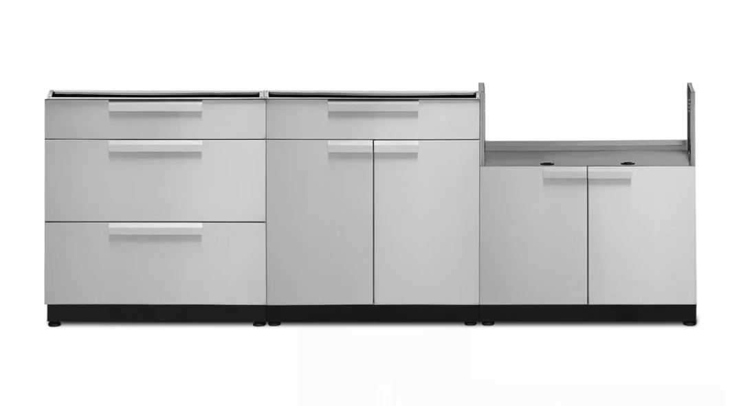 NewAge Ensemble d'armoires 3 pièces en acier inoxydable pour cuisine extérieure