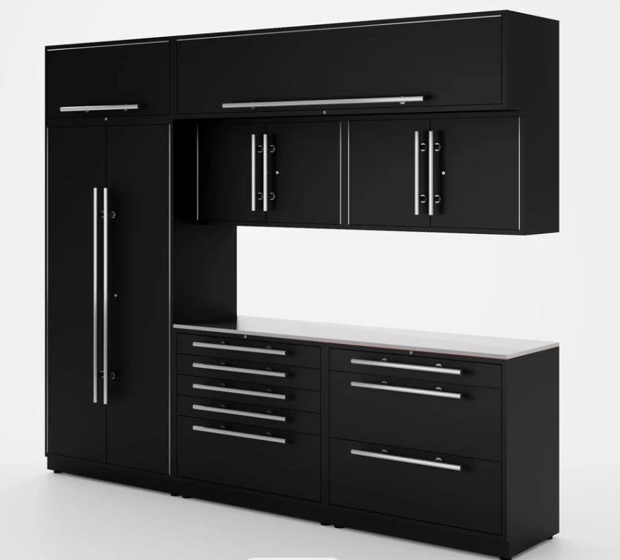 Armoires LUX — Ensemble de 10 pieds – COFFRE À OUTILS + Modules supérieurs