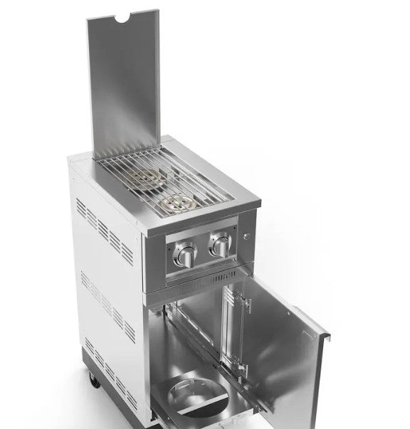 Double brûleur latéral, chariot et roulettes 66285SS