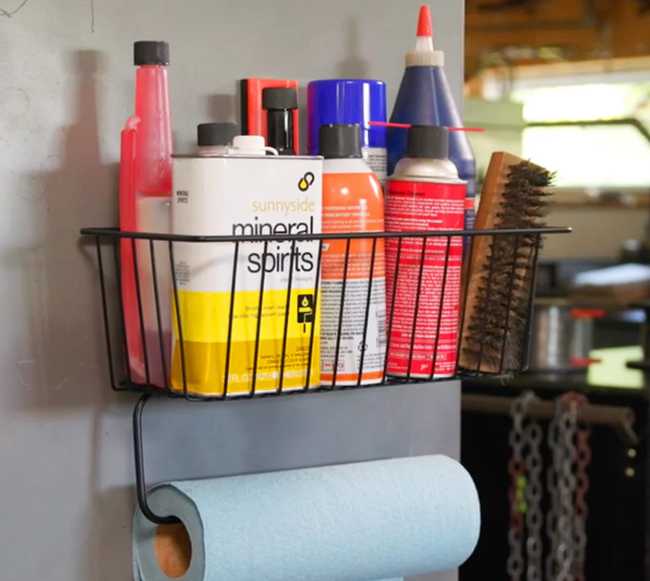 Panier magnétique tout usage avec porte-serviette - Supporte jusqu'à 35 lb