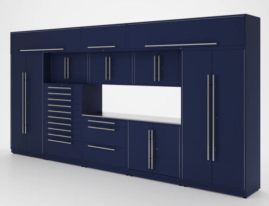 Armoires LUX – Ensemble de 16 pieds – Coffres à outils + Armoires supérieures