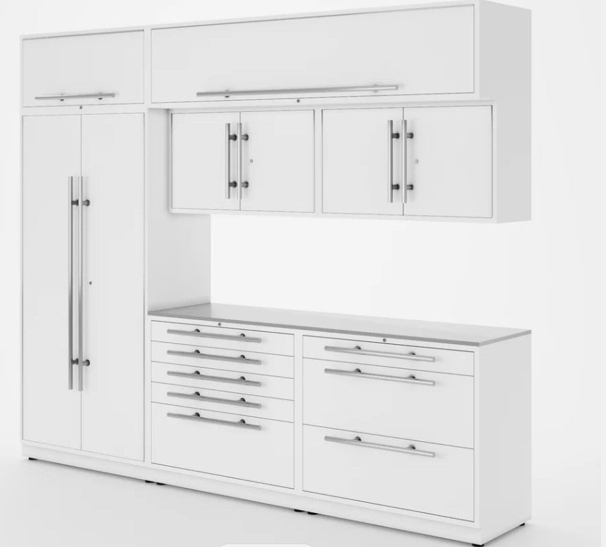 Armoires LUX — Ensemble de 10 pieds – COFFRE À OUTILS + Modules supérieurs