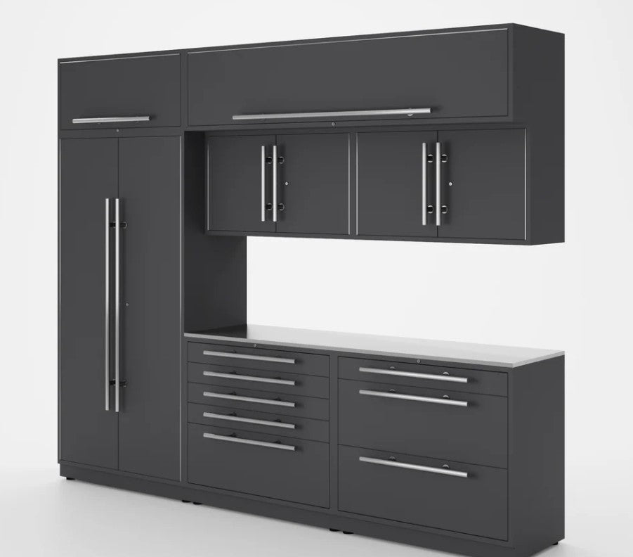 Armoires LUX — Ensemble de 10 pieds – COFFRE À OUTILS + Modules supérieurs