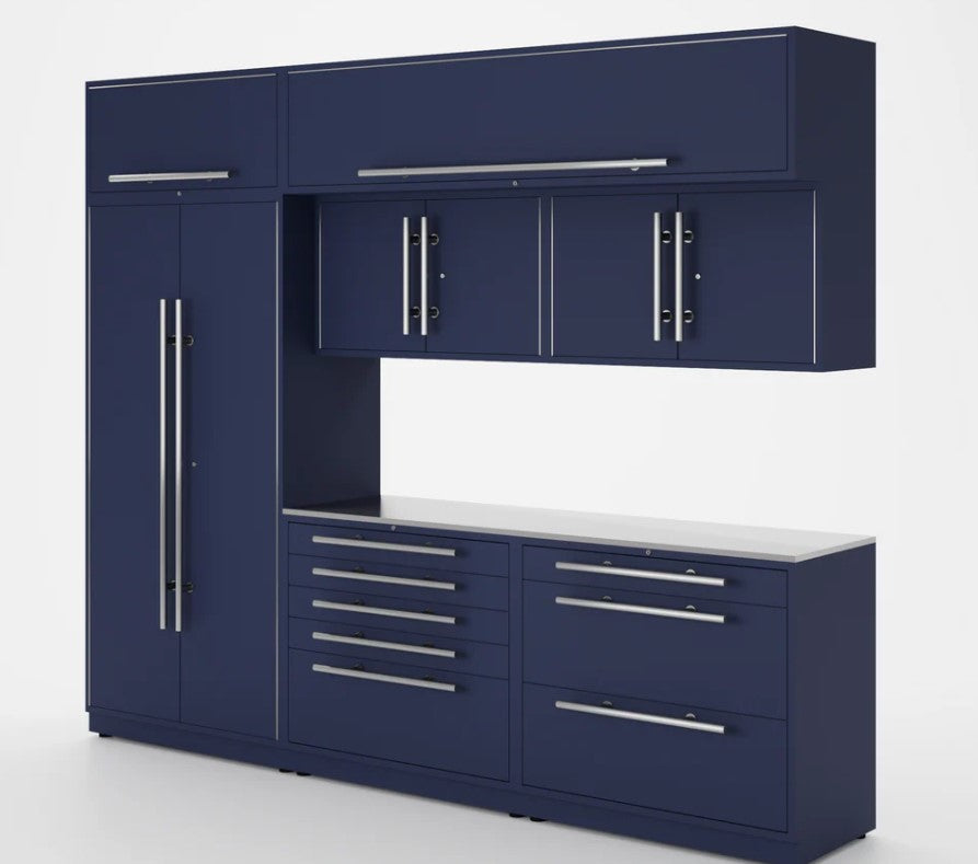 Armoires LUX — Ensemble de 10 pieds – COFFRE À OUTILS + Modules supérieurs