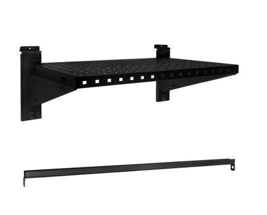 STEALTH Étagère en métal ultra-robuste de 24 po avec pôle à vêtements